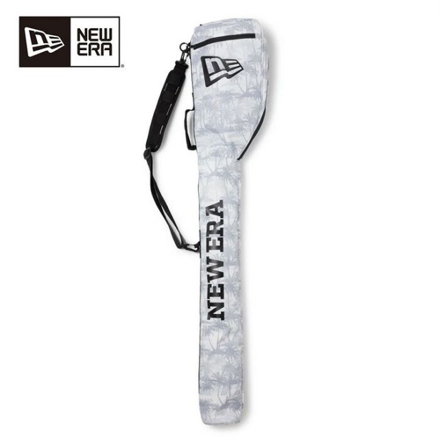 ニューエラ ゴルフ】 レンジケース ワードマークロゴ パームツリーカモホワイト × ブラック NEWERA GF RANGE CASE WML WML PT ゴルフクラブケース セルフスタンド 6本収納 47インチ対応 軽量 ショルダー付き 定番 ゴルフバッグ (2503)