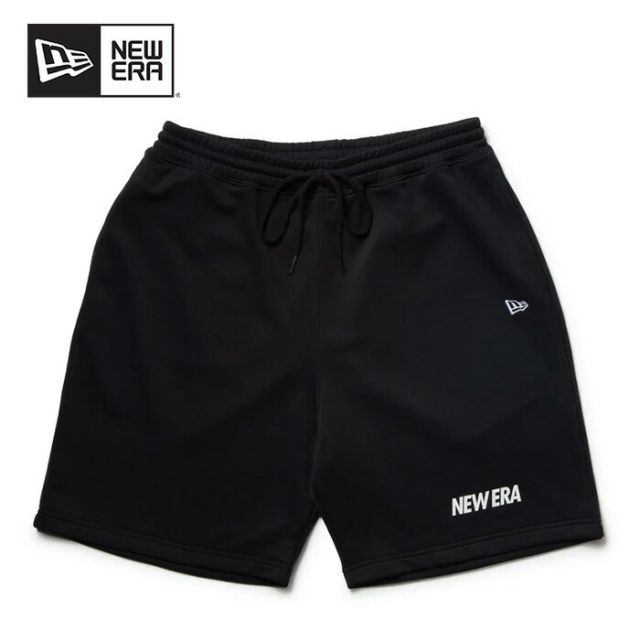 ニューエラ ドライスウェット ショートパンツ Wordmark Logo NEWERA PA DRY SWEAT SHORT PANTS ハーフパンツ ブラック メンズ レディース クールエラ 吸汗速乾 静電気防止 ライトスウェット ドライ素材 パフォーマンスアパレル(2503)