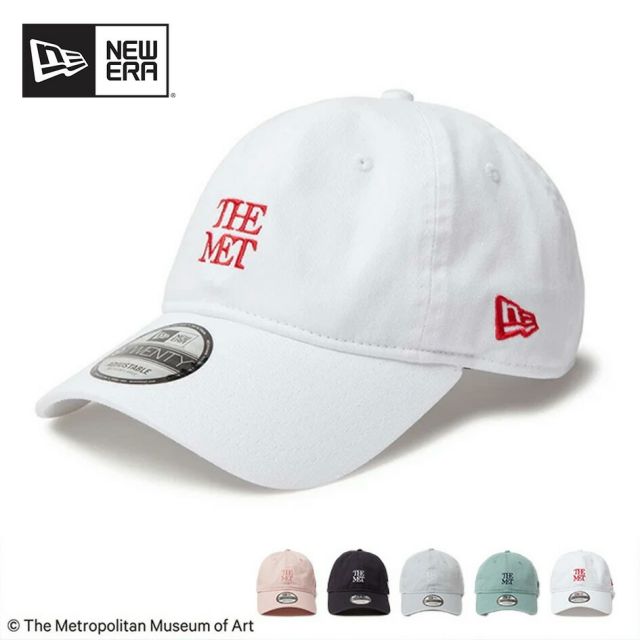 ニューエラ 9TWENTY The Met ミニロゴ NEWERA 920 THE MET MINI LOGO ニューエラ The Met メトロポリタン美術館 コラボ キャップ 9TWENTY ミニロゴ 刺繍 コットン レザーストラップ ユニセックス 14457373〜14457378 (2503)