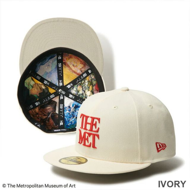 ニューエラ 59FIFTY The Met ライニングアート NEWERA 5950 THE MET LINING ART ニューエラ The Met コラボ キャップ 59FIFTY ゴッホ 名画 刺繍 ブラック メンズ レディース ユニセックス メトロポリタン美術館 正式名称 MLB (2503)