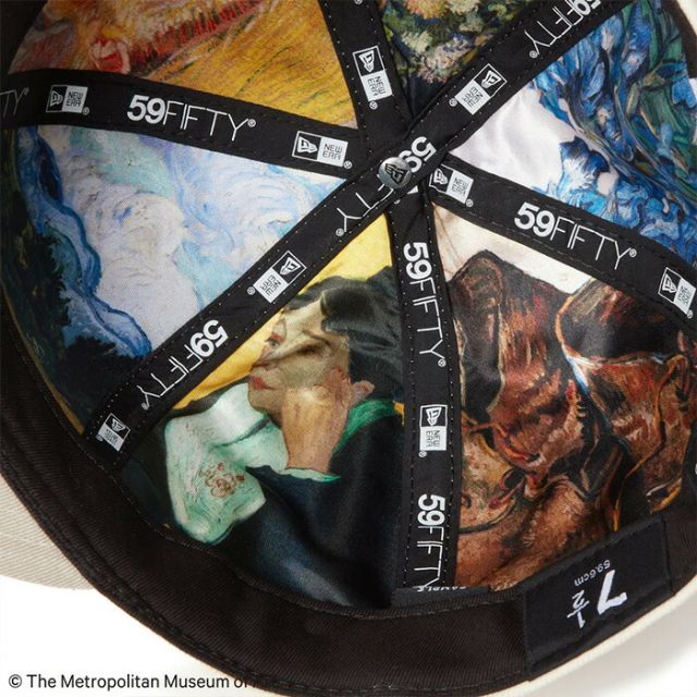 ニューエラ 59FIFTY The Met ライニングアート NEWERA 5950 THE MET LINING ART ニューエラ The Met コラボ キャップ 59FIFTY ゴッホ 名画 刺繍 ブラック メンズ レディース ユニセックス メトロポリタン美術館 正式名称 MLB (2503)