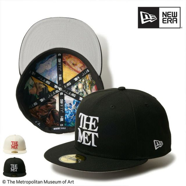 ニューエラ 59FIFTY The Met ライニングアート NEWERA 5950 THE MET LINING ART ニューエラ The Met コラボ キャップ 59FIFTY ゴッホ 名画 刺繍 ブラック メンズ レディース ユニセックス メトロポリタン美術館 正式名称 MLB (2503)