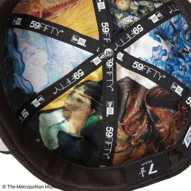 ニューエラ 59FIFTY The Met ライニングアート NEWERA 5950 THE MET LINING ART ニューエラ The Met コラボ キャップ 59FIFTY ゴッホ 名画 刺繍 ブラック メンズ レディース ユニセックス メトロポリタン美術館 正式名称 MLB (2503)