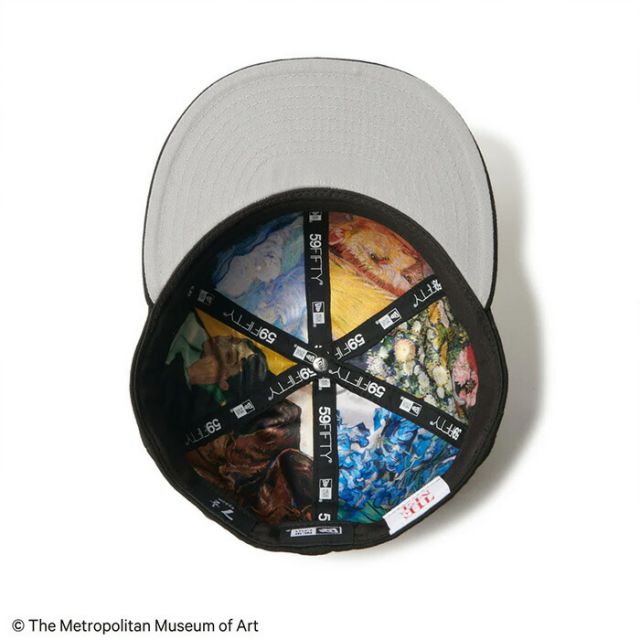 ニューエラ 59FIFTY The Met ライニングアート NEWERA 5950 THE MET LINING ART ニューエラ The Met コラボ キャップ 59FIFTY ゴッホ 名画 刺繍 ブラック メンズ レディース ユニセックス メトロポリタン美術館 正式名称 MLB (2503)