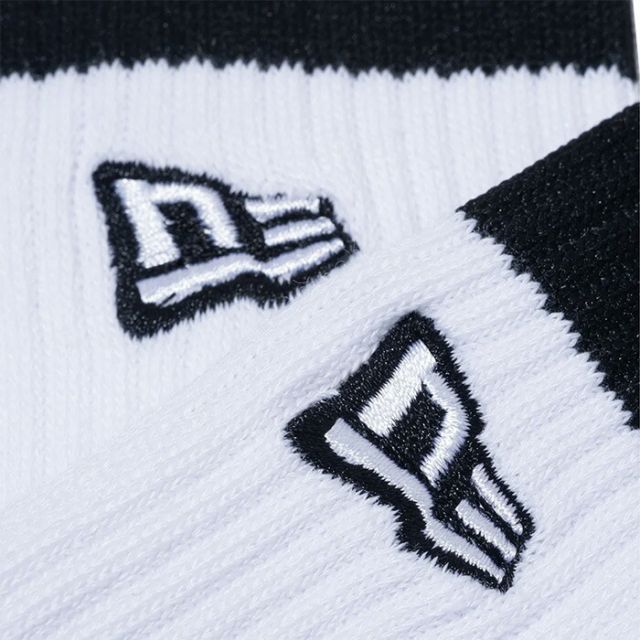 NEW ERA SOCKS CREW 2P EMB WHI