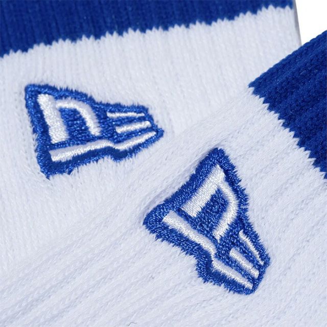 NEW ERA SOCKS CREW 2P EMB WHI