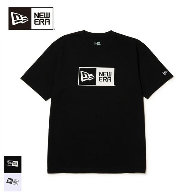 ニューエラ Tシャツ NEWERA SS CT TEE BOX LOGO コットン100％ ブラック レギュラーフィット ユニセックス 定番 ロゴT ストリート シンプル ニューエラ (2503)