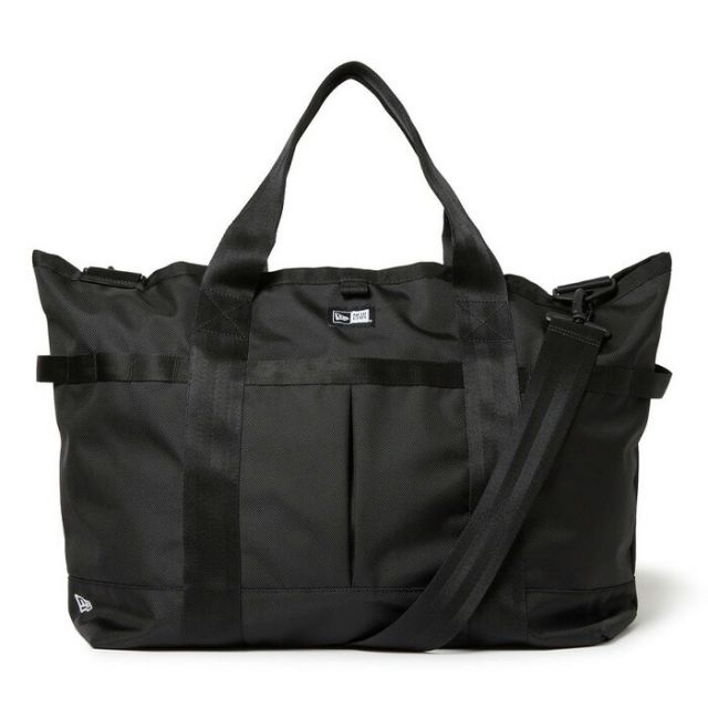 ニューエラ トートバッグ ラージ 42L ブラック NEWERA TOTE BAG L 1680D 大容量 ジップ付き 撥水 ポケット多数 ユニセックス 通勤 通学 旅行 アウトドア バッグ メンズ レディース (2503)