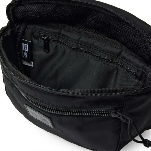 ニューエラ エクスプローラーウエストバッグ 3L ナイロンツイル ブラック NEWERA EXPLORER WAIST BAG NYLON TWL 撥水 軽量 耐久 リップストップ素材 サイドポケット付き アウトドア ウォーキング 通勤 ユニセックス (2503)