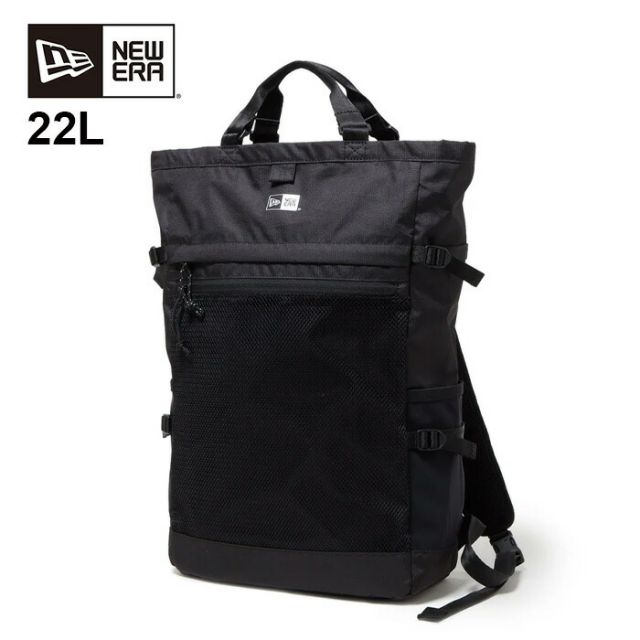 ニューエラ トート バッグ エクスプローラートートバッグ 22L ブラック NEWERA EXPLORER TOTE BAG 15OD 撥水 軽量 リップストップ素材 リュック対応 PC収納可 アウトドア メンズ レディース ユニセックス (2503)