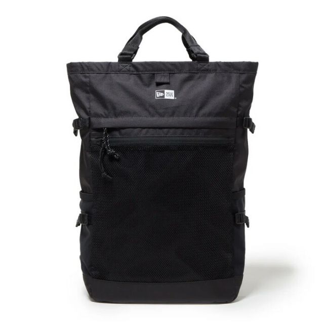 ニューエラ トート バッグ エクスプローラートートバッグ 22L ブラック NEWERA EXPLORER TOTE BAG 15OD 撥水 軽量 リップストップ素材 リュック対応 PC収納可 アウトドア メンズ レディース ユニセックス (2503)