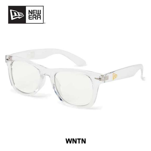 ニューエラ サングラス NEWERA SUNGLASSES PHOTOCHROMIC CLR ウェリントン スクエアレンズ クリアフレーム フォトクロミックグリーンレンズ 調光サングラス uvカット おしゃれ ストリート系 紫外線 自動調整メール便(250411)
