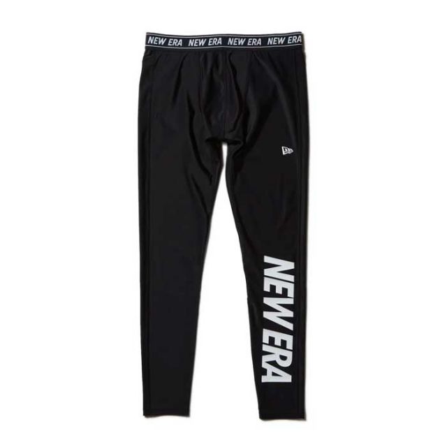 ニューエラ タイツ NEWERA PA RASH TIGHTS ESS LOGO ラッシュタイツ ワードマークロゴ ジム ウェア トレーニングタイツ メンズ ラッシュガード レギンス ジム UVカット 吸汗速乾 フィットネスタイツ 透けない  海 OK メール便 (250411)