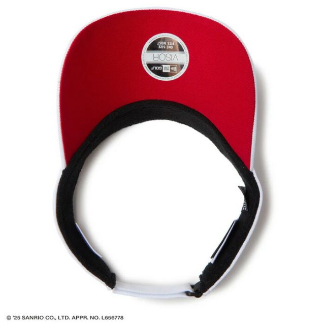 ニューエラ サンバイザー レディース ロングバイザー HELLO KITTY GFW SUN VISOR LV GOLF KITTY ニューエラ ハローキティ サンバイザー レディース ゴルフ 日よけ UVカット コラボ ベルクロ調整可能 (250411)