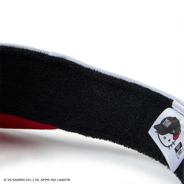 ニューエラ サンバイザー レディース ロングバイザー HELLO KITTY GFW SUN VISOR LV GOLF KITTY ニューエラ ハローキティ サンバイザー レディース ゴルフ 日よけ UVカット コラボ ベルクロ調整可能 (250411)