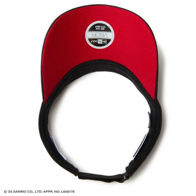 ニューエラ サンバイザー レディース ロングバイザー HELLO KITTY GFW SUN VISOR LV GOLF KITTY ニューエラ ハローキティ サンバイザー レディース ゴルフ 日よけ UVカット コラボ ベルクロ調整可能 (250411)