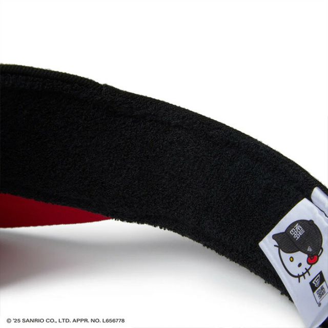 ニューエラ サンバイザー レディース ロングバイザー HELLO KITTY GFW SUN VISOR LV GOLF KITTY ニューエラ ハローキティ サンバイザー レディース ゴルフ 日よけ UVカット コラボ ベルクロ調整可能 (250411)