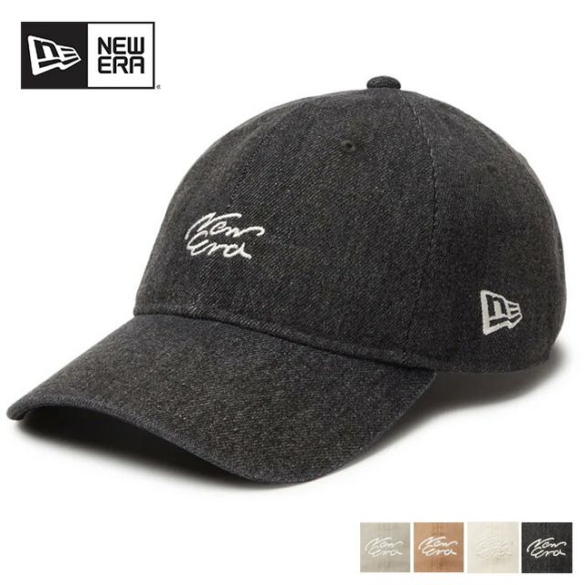 9TWENTY Handwritten Logo 920ES HANDWRITTEN ニューエラ キャップ 9TWENTY ブラック イージースナップ サイズ調整 メンズ レディース コットン ユニセックス 帽子 (250411)