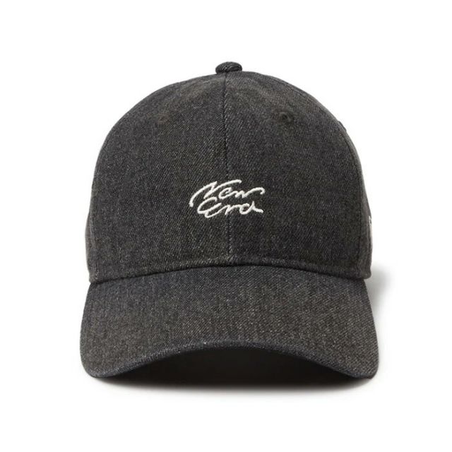 9TWENTY Handwritten Logo 920ES HANDWRITTEN ニューエラ キャップ 9TWENTY ブラック イージースナップ サイズ調整 メンズ レディース コットン ユニセックス 帽子 (250411)
