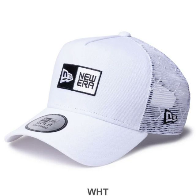 ニューエラ NEWERA GF 940AFTR BOX LOGO  ニューエラ 9FORTY A-Frame クロスクラブロゴ メッシュキャップ ブラック ホワイト ゴルフ (250509)