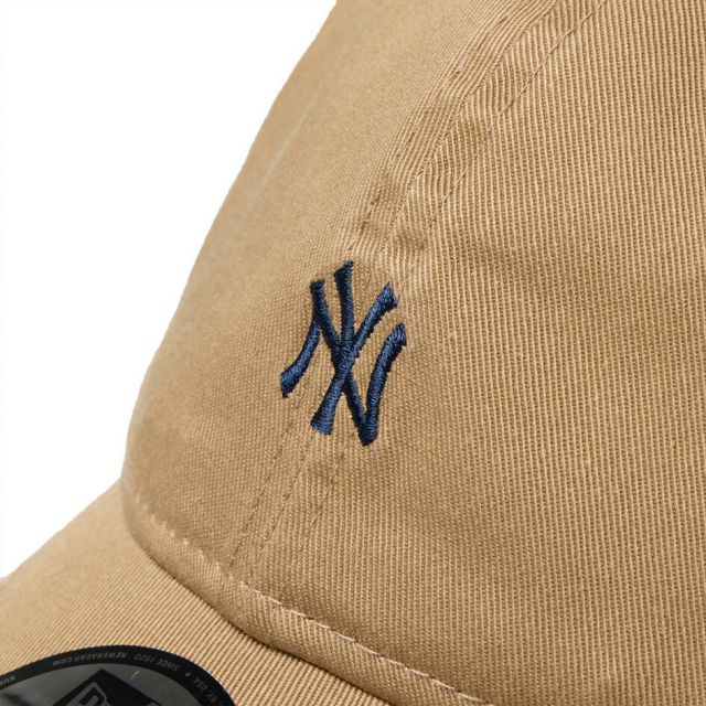 ニューエラ キャップ メンズ レディース NEWERA 920CS MLB MINI LOGO NEYYAN ニューヨーク・ヤンキース キャップ グレー カーキ ベージュ ミニロゴ クロスストラップ カーブドバイザー ユニセックス 14668009 14668008 (250904)