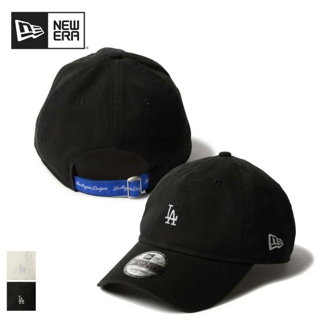 ニューエラ NEWERA 920CS MLB MINI LOGO LOSDOD ロサンゼルス・ドジャース ブラック ストーン コンパクトロゴ キャップ クロスストラップ ユニセックス 9TWENTY MLB公式 メジャーリーグ ストリート 14668011 14668010 (250904)