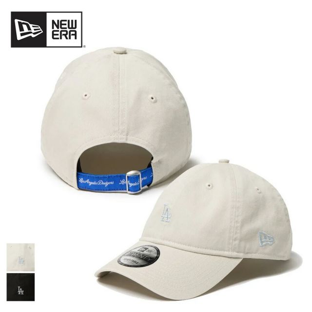 ニューエラ NEWERA 920CS MLB MINI LOGO LOSDOD ロサンゼルス・ドジャース ブラック ストーン コンパクトロゴ キャップ クロスストラップ ユニセックス 9TWENTY MLB公式 メジャーリーグ ストリート 14668011 14668010 (250904)