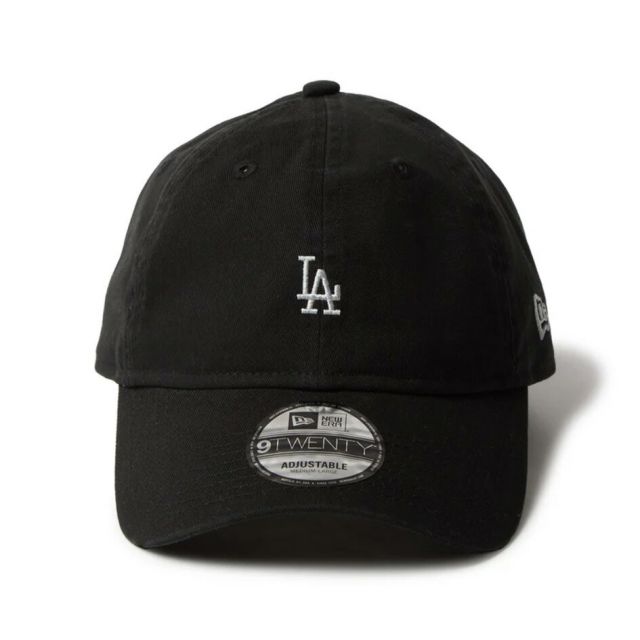 ニューエラ NEWERA 920CS MLB MINI LOGO LOSDOD ロサンゼルス・ドジャース ブラック ストーン コンパクトロゴ キャップ クロスストラップ ユニセックス 9TWENTY MLB公式 メジャーリーグ ストリート 14668011 14668010 (250904)