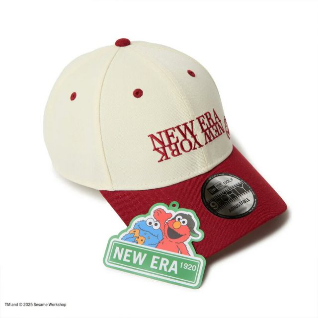 ニューエラ レディース メンズ キャップ コラボ NEWERA GF 940VS SESAME NENY セサミストリート クッキーモンスター キャップ 14682546 クロームホワイト ブルーバイザー ユニセックス ゴルフ 帽子 カーブドバイザー (250904)