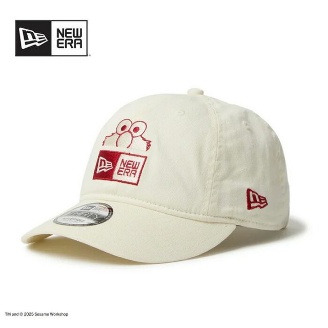 ニューエラ キャップ メンズ NEWERA 930 SESAME BOX LOGO ELMO セサミストリート ボックスロゴ エルモ キャップ ブラック ウォルナット ストーン ユニセックス 調整可能サイズ コラボ限定モデル 14682586 14682585 14682584 (250904)