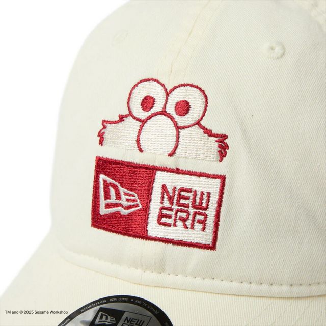 ニューエラ キャップ メンズ NEWERA 930 SESAME BOX LOGO ELMO セサミストリート ボックスロゴ エルモ キャップ ブラック ウォルナット ストーン ユニセックス 調整可能サイズ コラボ限定モデル 14682586 14682585 14682584 (250904)