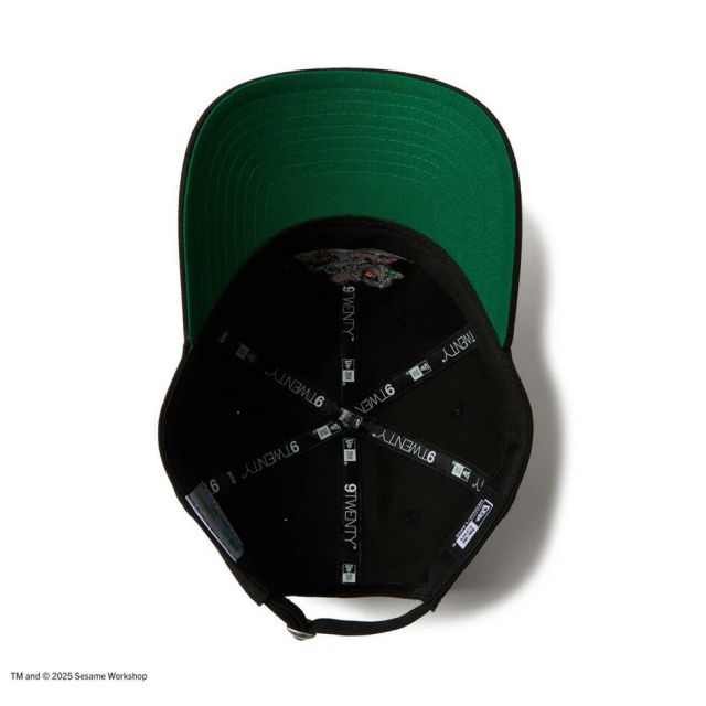 ニューエラ キャップ コラボ NEWERA 920 SESAME NELOGO セサミストリート コラボ キャップ ブラック クロスストラップ ユニセックス ゴルフ 帽子 14682612 (250904)