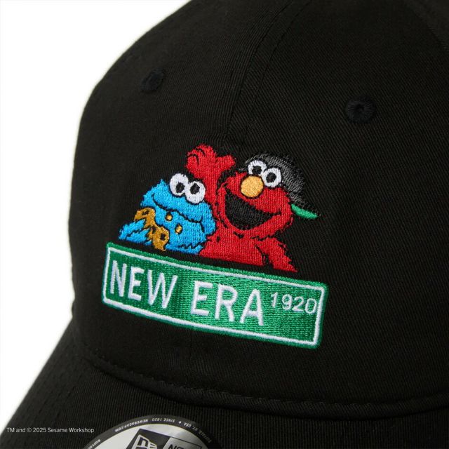 ニューエラ キャップ コラボ NEWERA 920 SESAME NELOGO セサミストリート コラボ キャップ ブラック クロスストラップ ユニセックス ゴルフ 帽子 14682612 (250904)