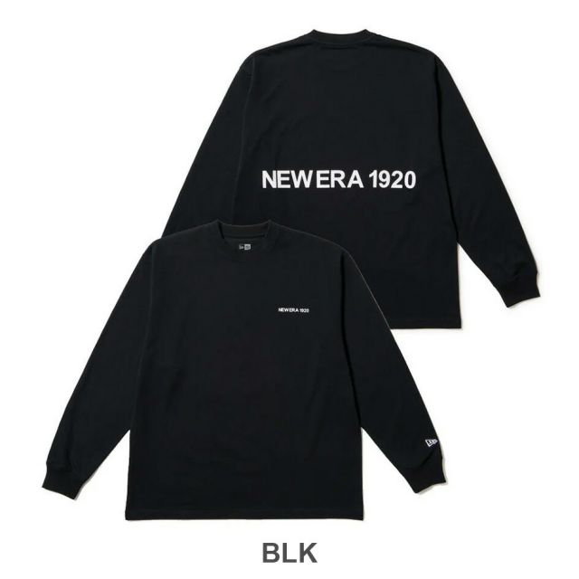 ニューエラ ロンt メンズ NEWERA LS OS CT TEE NE1920 ニューエラ 長袖 オーバーサイズド コットン Tシャツ 1920 ブラック／ホワイト 8oz ヘビーウェイト ユニセックス ロンT ストリート シンプルロゴ 14682695 14682697 メール便 (250904)