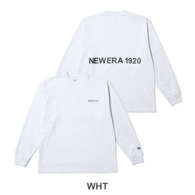 ニューエラ ロンt メンズ NEWERA LS OS CT TEE NE1920 ニューエラ 長袖 オーバーサイズド コットン Tシャツ 1920 ブラック／ホワイト 8oz ヘビーウェイト ユニセックス ロンT ストリート シンプルロゴ 14682695 14682697 メール便 (250904)