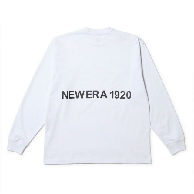 ニューエラ ロンt メンズ NEWERA LS OS CT TEE NE1920 ニューエラ 長袖 オーバーサイズド コットン Tシャツ 1920 ブラック／ホワイト 8oz ヘビーウェイト ユニセックス ロンT ストリート シンプルロゴ 14682695 14682697 メール便 (250904)