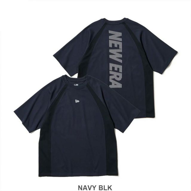 ニューエラ Tシャツ メンズ 半袖 NEWERA PA SS OS PF TEE VERTICAL LOGO オーバーサイズド パフォーマンス コットン/ポリエステル 吸汗速乾性 生地裏面がメッシ 通気性 トレーニング 通勤 タウンユース メーｒ便 14674806 14674805 14674804 (250904)