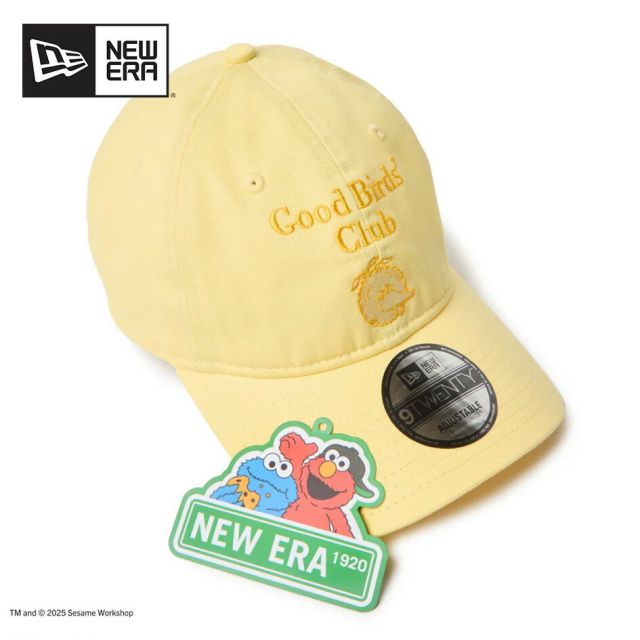 ニューエラ キャップ レディース NEWERA 920 SESAME BIGB 9TWENTY セサミストリート コラボ Good Birds’ Club ビッグバード キャップ 14682617 ベビーイエロー ユニセックス クロスストラップ 限定モデル 14682617 (250904)
