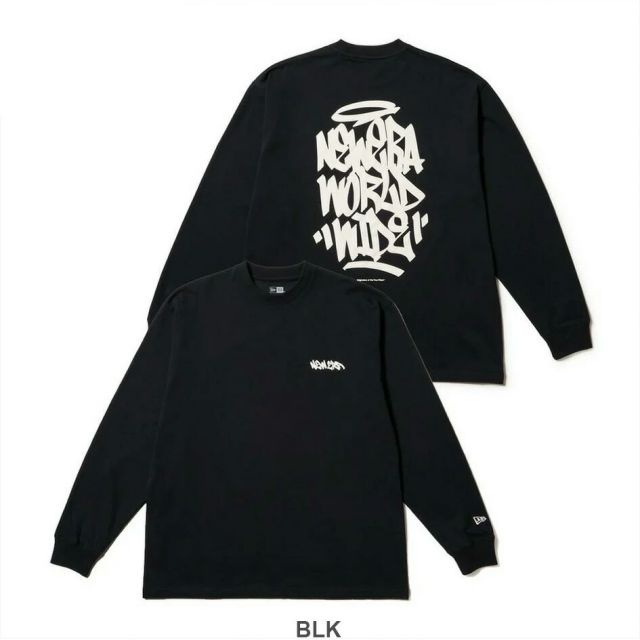 ニューエラ ロンt メンズ 長袖 オーバーサイズド コットン Tシャツ Tagging ブラック ホワイト 14682691 14682689 ストリート風プリント 男女兼用 NEWERA LS OS CT TEE TAGGING 長袖 オーバーサイズド  Tagging 8oz 厚手 メール便 (250904)