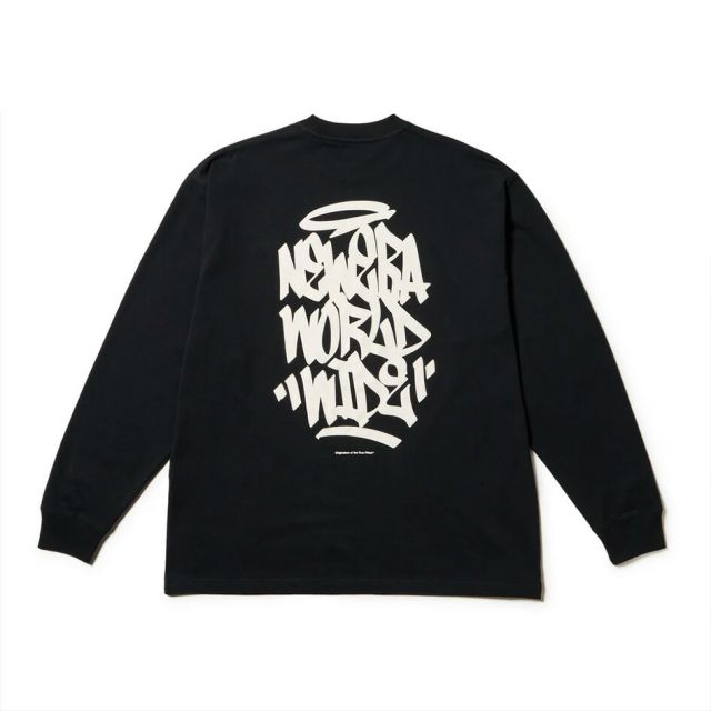 ニューエラ ロンt メンズ 長袖 オーバーサイズド コットン Tシャツ Tagging ブラック ホワイト 14682691 14682689 ストリート風プリント 男女兼用 NEWERA LS OS CT TEE TAGGING 長袖 オーバーサイズド  Tagging 8oz 厚手 メール便 (250904)