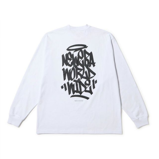 ニューエラ ロンt メンズ 長袖 オーバーサイズド コットン Tシャツ Tagging ブラック ホワイト 14682691 14682689 ストリート風プリント 男女兼用 NEWERA LS OS CT TEE TAGGING 長袖 オーバーサイズド  Tagging 8oz 厚手 メール便 (250904)