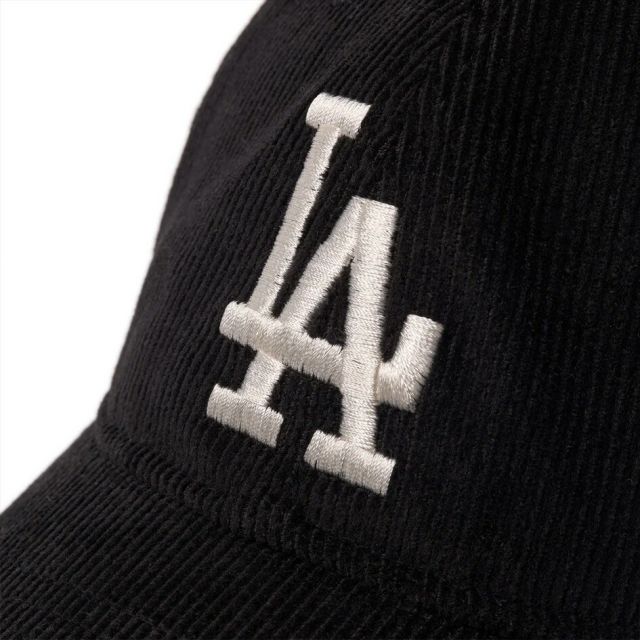 ニューエラ キャップ コーデュロイ NEWERA 920LS MICRO CORDUROY LOSDOD 9TWENTY ロサンゼルス・ドジャース キャップ ブラック MLB メジャーリーグ コーデュロイ 帽子 ユニセックス 14667971 (250904)