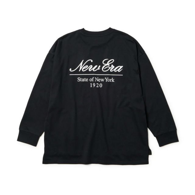 ニューエラ ロンt レディース NEWERA WS LS OVERSIZED COTTON TEE 長袖 オーバーサイズド コットン 14674700 14674699 ブラック ホワイト 女性用 ドロップショルダー オーバーサイズ  14674700 14674699 メール便(250904)