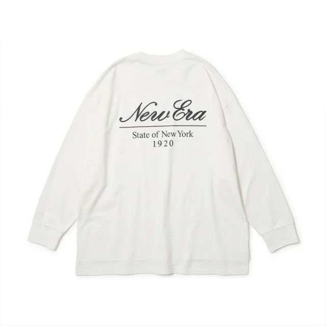 ニューエラ ロンt レディース NEWERA WS LS OVERSIZED COTTON TEE 長袖 オーバーサイズド コットン 14674700 14674699 ブラック ホワイト 女性用 ドロップショルダー オーバーサイズ  14674700 14674699 メール便(250904)