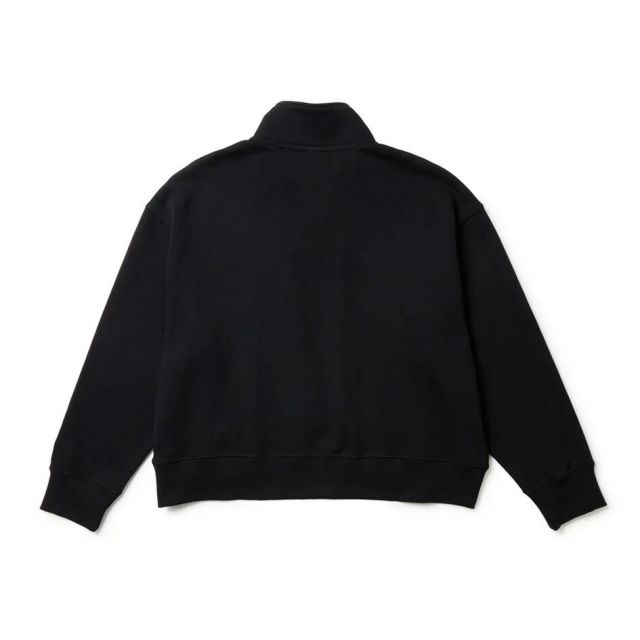 ニューエラ トレーナー 裏起毛 レディース NEWERA WS SWEAT HALF ZIP スウェット ハーフジップ プルオーバー 14674706 14674705 ブラック グレー ハイネック スポーティ ショート丈 ゆったり オーバーサイズ 保温性 (250904)