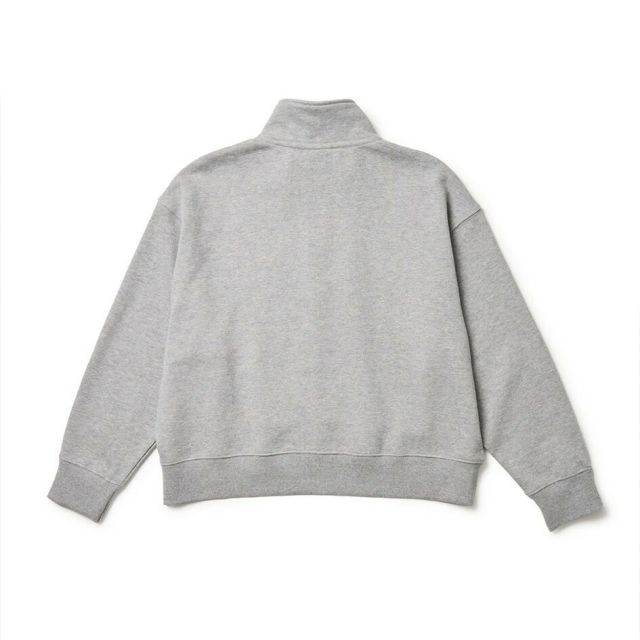 ニューエラ トレーナー 裏起毛 レディース NEWERA WS SWEAT HALF ZIP スウェット ハーフジップ プルオーバー 14674706 14674705 ブラック グレー ハイネック スポーティ ショート丈 ゆったり オーバーサイズ 保温性 (250904)