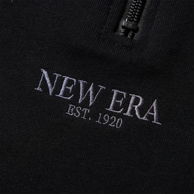 ニューエラ トレーナー 裏起毛 レディース NEWERA WS SWEAT HALF ZIP スウェット ハーフジップ プルオーバー 14674706 14674705 ブラック グレー ハイネック スポーティ ショート丈 ゆったり オーバーサイズ 保温性 (250904)