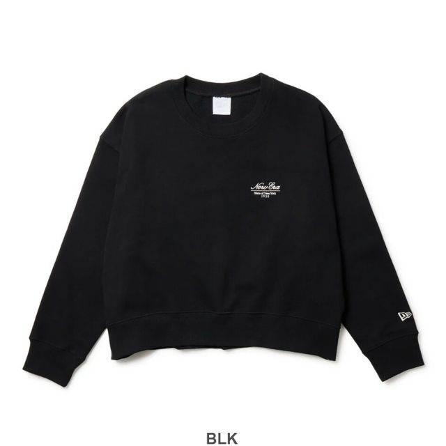 ニューエラ スウェット レディース NEWERA WS SWEAT CREW NECK ベーシック クルーネック 14674710 14674709 ブラック グレー クルーネック スウェット シンプル ベーシック 裏起毛 保温 ゆったり フェミニン (250904)