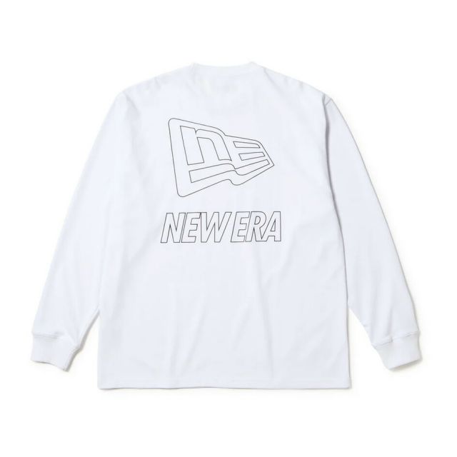 ニューエラ ロンt メンズ NEWERA PA LS OS PF TEE FandW 長袖 オーバーサイズド パフォーマンス Tシャツ Flag & Wordmark 14674833 14674831 14674832 クールエラ 吸汗速乾 ドライ スポーツ ロングT レディース ユニセックス メール便 (250904)