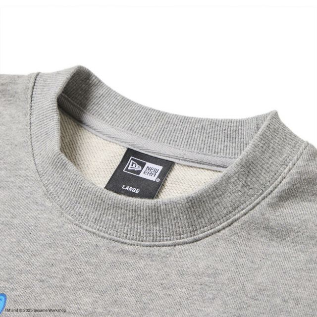 ニューエラ トレーナー 裏毛 NEWERA SW CN SESAME BASEBALL セサミストリート スウェット クルーネック 14682872 Baseball グレー エルモ クッキーモンスター ビッグバード コラボ 11oz コットン ユニセックス (250904)